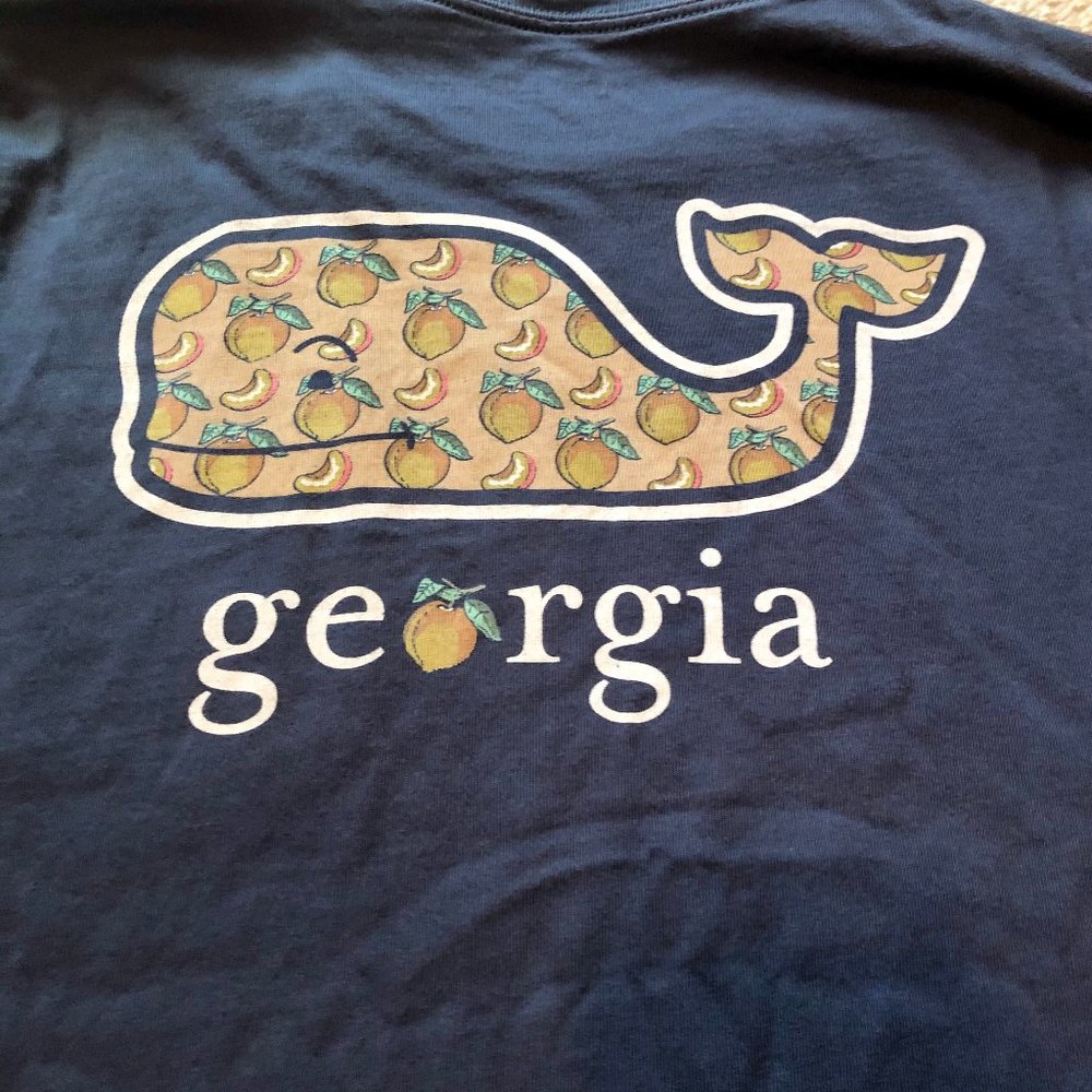 Boys LG Vineyard Vines Georgia Blue Long Sleeve